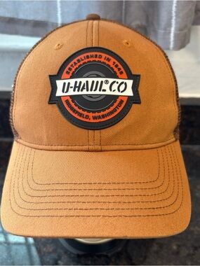 Rare U- Haul Trucker Hat Brown Mesh Adjustable Snapback 75th Anniversary Cap New